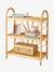 Kinderzimmer Regal mit 3 Böden, Rattan BOHO natur/blumenform 2