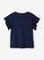 Mädchen T-Shirt mit Volantärmeln - dunkelrosa+hellgelb+marine+pfirsich+weiß/hase - 14
