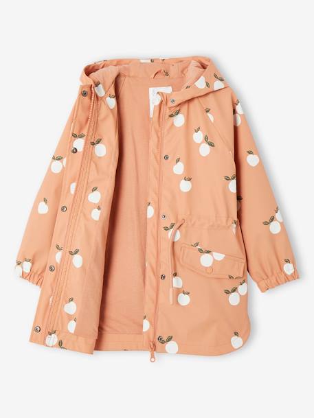 Mädchen Regenjacke mit Zauber-Trick aprikose pudrig+aqua gänseblümchen 5