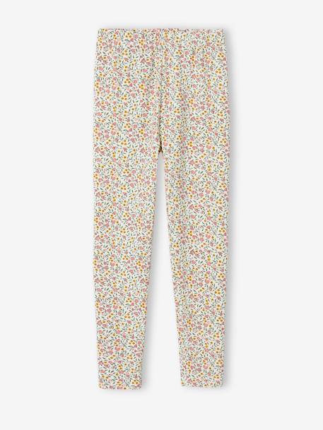 Mädchen Leggings blau indien blume+grün+hellbeige leoprint+pudrig rosa+wollweiß mehrfarbig geblümt 13