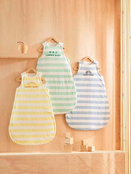 Baby Sommerschlafsack SUNNY BABY Oeko Tex - blau gestreift+gelb+grün - 5