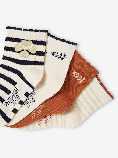 4er-Pack Mädchen Socken Oeko-Tex vanille 2