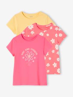 Maedchenkleidung-Shirts & Rollkragenpullover-3er-Pack Mädchen T-Shirts, Glanzdetails BASIC Oeko-Tex