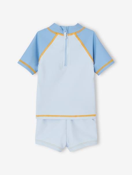 Jungen Baby-Set mit UV-Schutz: Shirt, Badehose & Sonnenhut Oeko-Tex - aquamarine - 5