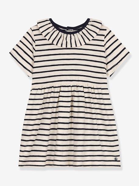 Mädchen Baby Kleid PETIT BATEAU - beige meliert - 1