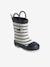 Baby Gummistiefel mit Anziehtrick marine gestreift 1