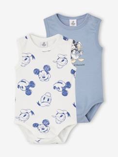 Babymode-2er-Pack ärmellose Baby Bodys Disney MICKY MAUS