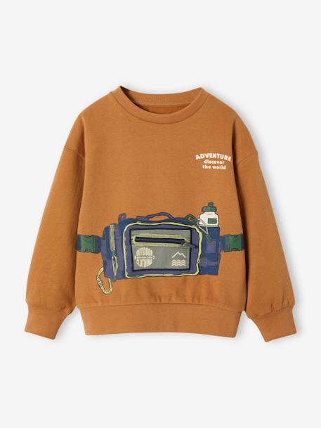 Jungen Sweatshirt mit Taschen-Effekt Oeko-Tex pekannüsse 1