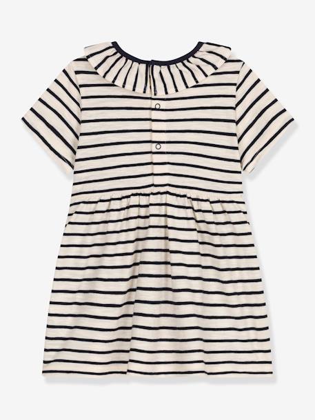 Mädchen Baby Kleid PETIT BATEAU - beige meliert - 2