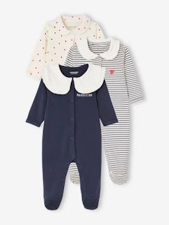 Babymode-3er-Pack Baby Strampler aus Interlock Oeko-Tex