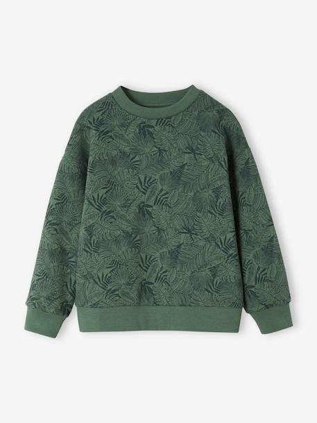 Jungen Sweatshirt mit Recycling-Polyester graublau+grün 7