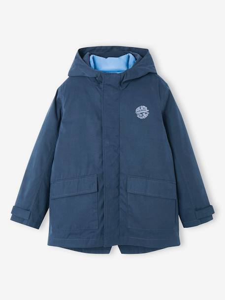 Jungen 3-in-1-Jacke mit Recycling-Polyester - marine+salbeigrün - 2