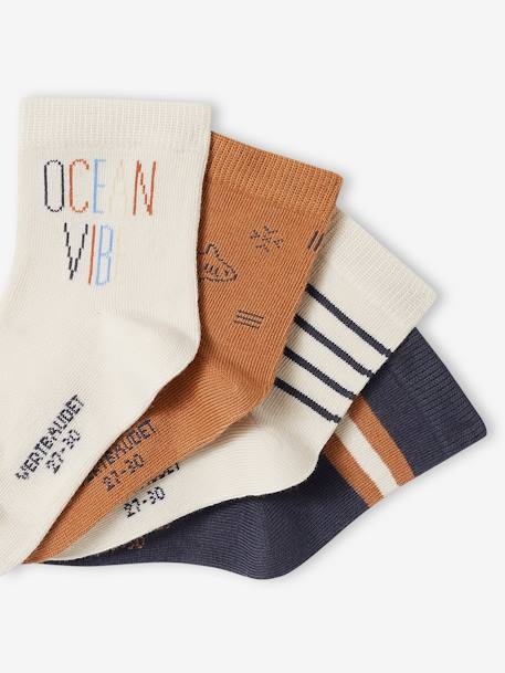 4er-Pack Jungen Socken Oeko-Tex - weiß meliert - 2