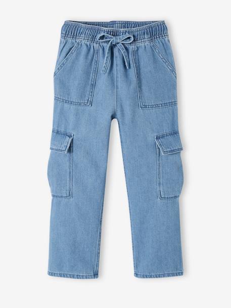 Mädchen Cargo-Jeans mit Dehnbund Oeko-Tex blue stone 5