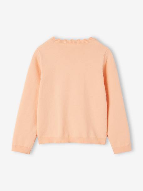 Personalisierbarer Mädchen Pullover BASIC Oeko-Tex - aprikose+bonbon rosa+graugrün+marine+pastellgelb+rosenholz+senfgelb - 3