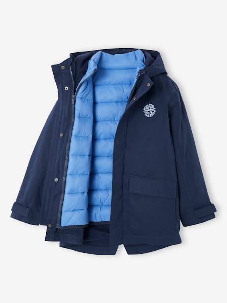 Jungen 3-in-1-Jacke mit Recycling-Polyester - marine/blau+salbeigrün - 5