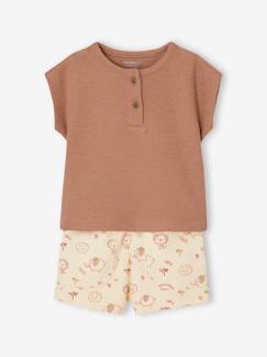 Baby-Set: Henley-Shirt & Shorts, personalisierbar Oeko-Tex  [numero-image]