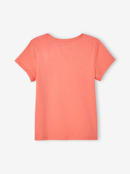 Mädchen T-Shirt, Message-Print BASIC Oeko-Tex - erdbeer+himmelblau+rot+vanille - 8