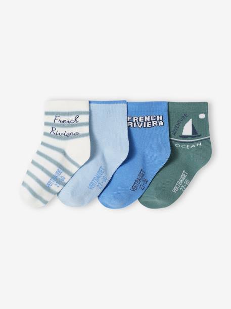 4er-Pack Jungen Socken Oeko-Tex - himmelblau - 1