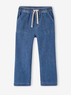 Maedchenkleidung-Mädchen Loose-fit-Jeans mit Dehnbund Oeko-Tex