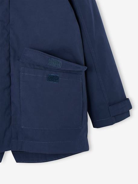 Jungen 3-in-1-Jacke mit Recycling-Polyester - marine/blau+salbeigrün - 8