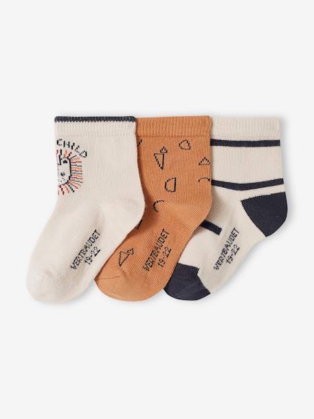 3er-Pack Jungen Baby Socken Oeko-Tex - sandfarben - 1