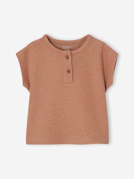 Baby-Set: Henley-Shirt & Shorts, personalisierbar Oeko-Tex mokka 2