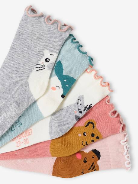 5er-Pack Mädchen Socken Oeko-Tex rosenholz 3