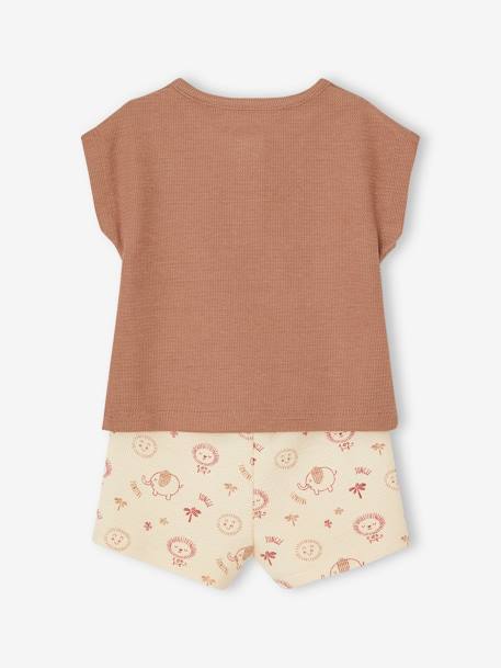 Baby-Set: Henley-Shirt & Shorts, personalisierbar Oeko-Tex mokka 4