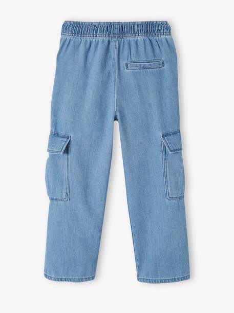 Mädchen Cargo-Jeans mit Schlupfbund Oeko-Tex - blue stone - 6