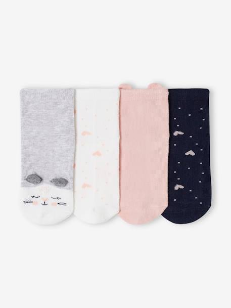 4er-Pack Mädchen Socken Oeko Tex - rosa - 2