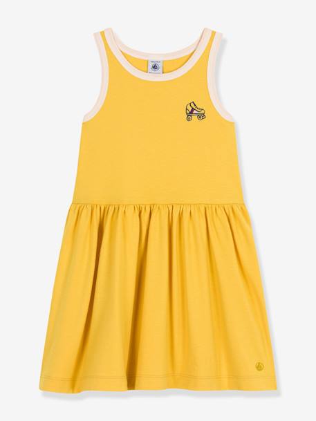 Ärmelloses Mädchen Kleid PETIT BATEAU - gelb - 1