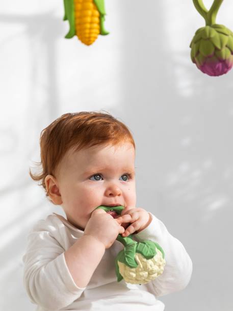 Baby Rassel mit Beißring Blumenkohl OLI & CAROL weiß 1