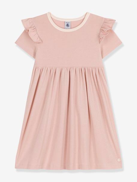 Geripptes Mädchen Sommerkleid PETIT BATEAU hellrosa 1