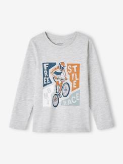 Jungenkleidung-Shirts, Poloshirts & Rollkragenpullover-Shirts-Jungen Shirt mit Print, Recycling-Baumwolle