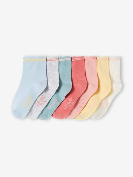 7er-Pack Mädchen Socken BASIC OEKO-TEX® aprikose 1