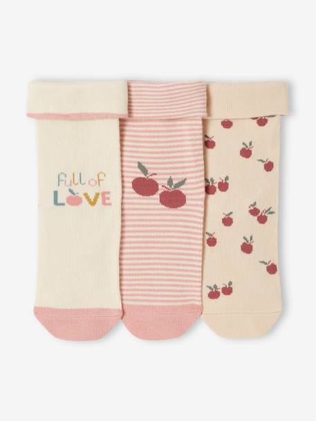 3er-Pack Mädchen Baby Socken Oeko-Tex - altrosa - 2