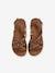 Kinder Sandalen mit überkreuzten Riemchen - braun bedruckt - 4