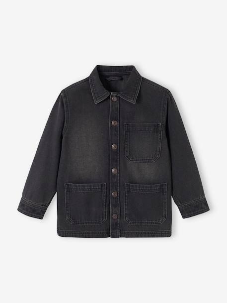 Jungen Denim-Overshirt im Worker-Style - anthrazit - 2