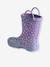 Kinder Gummistiefel violett bedruckt 3