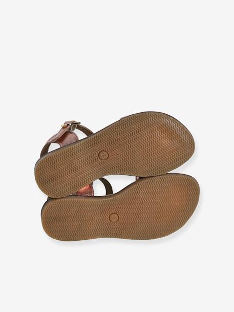 Kinder Sandalen mit Anziehtrick - ocker - 5