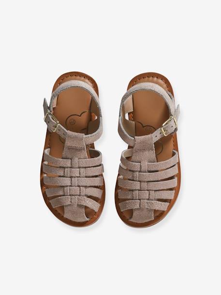 Kinder Sandalen mit Anziehtrick gold 4