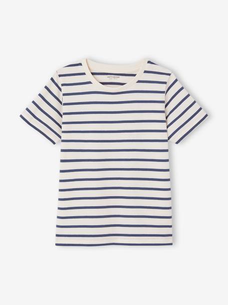 3er-Pack Jungen T-Shirts BASIC Oeko-Tex aqua+azurblau+cappuccino+grün+weiß meliert 10