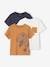 3er-Pack Jungen T-Shirts BASIC Oeko-Tex aqua+cappuccino+grün+weiß meliert 8