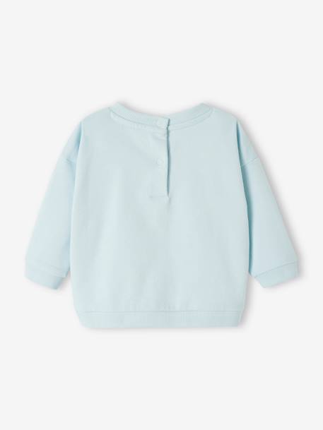 Baby Sweatshirt SUPER-HÉROS RIGOLO, personalisierbar Oeko-Tex - himmelblau+pekannüsse - 2