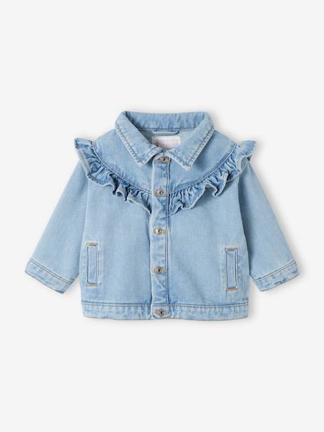 Baby Jeansjacke mit Volants Oeko-Tex - bleached - 5