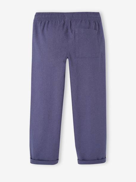 Weite Jungen Hose mit Dehnbund, Bundweite verstellbar schieferblau 2