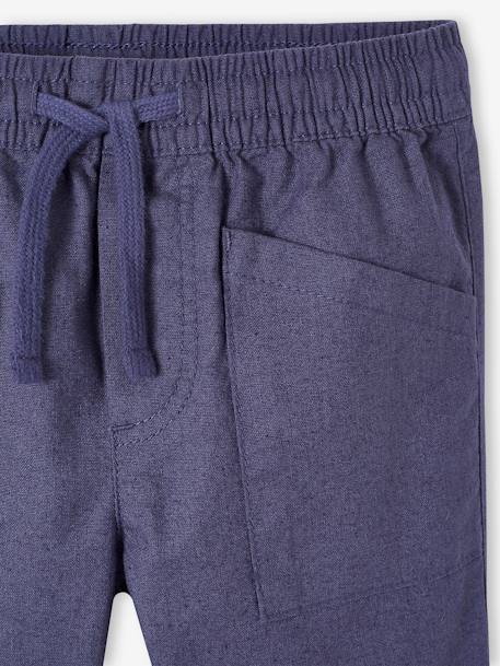 Weite Jungen Hose mit Dehnbund, Bundweite verstellbar schieferblau 3