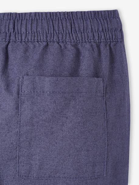 Weite Jungen Hose mit Schlupfbund schieferblau 4