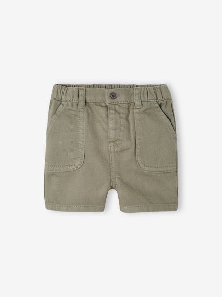 Baby Shorts mit Dehnbund - khaki - 1